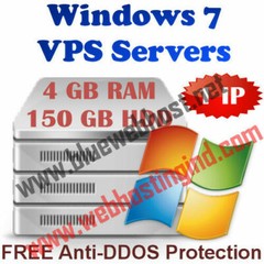 USA VPS – WINDOWS 7 RDP SERVER / VPS SERVER 4GB RAM + 150 GB HDD