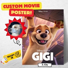 Custom Pixar Movie Poster- Personalized Digital Artwork