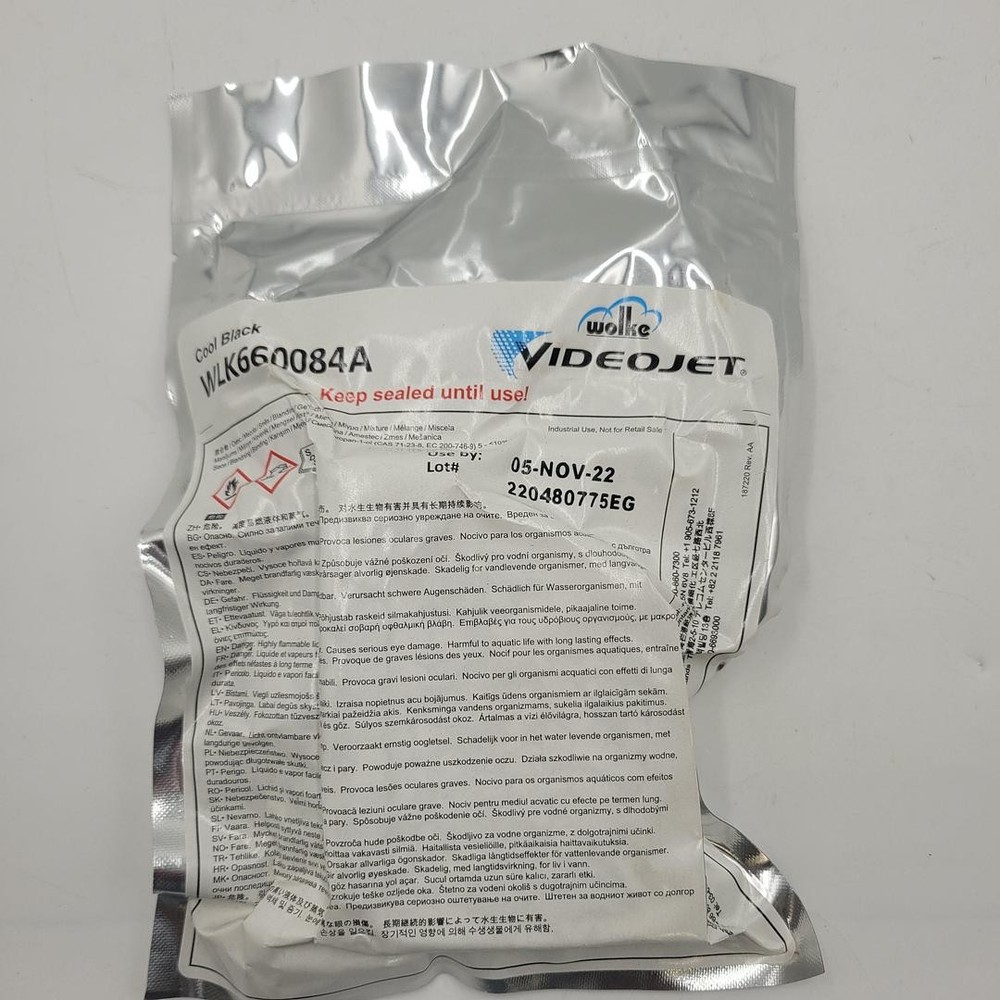VIDEOJET Cool Black ink WLK660084A *NEW* SEALED PACKS