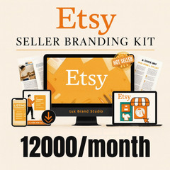 Etsy Seller Branding Kit – Logo, Banner & Product Template Pack
