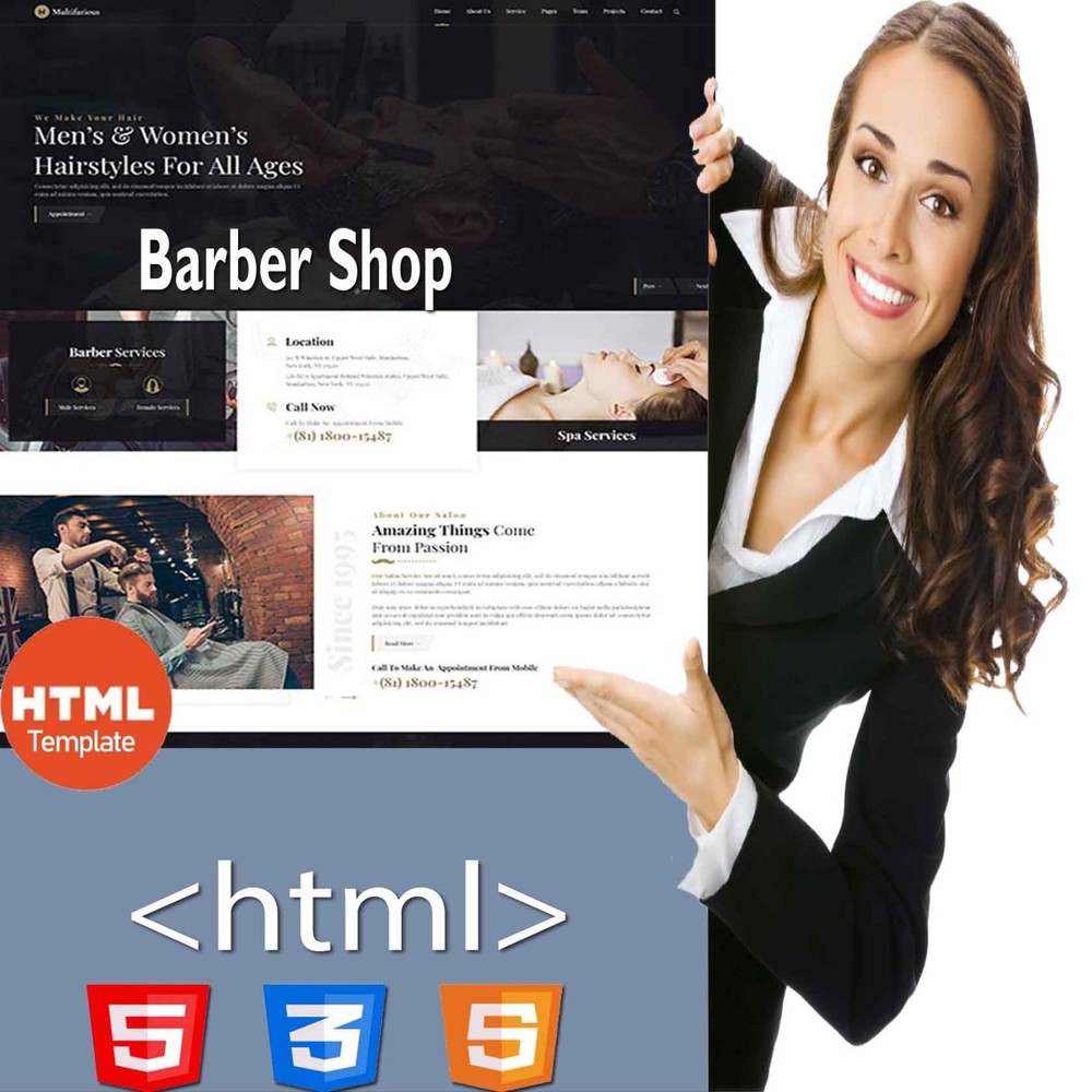 Barber Shop | Full HTML Website Template – Bootstrap Responsive website