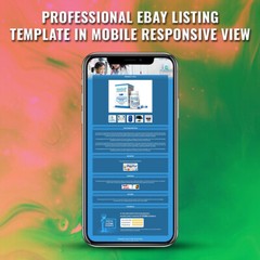 Professional eBay Mobile Responsive eBay Listing Auction Template Templates