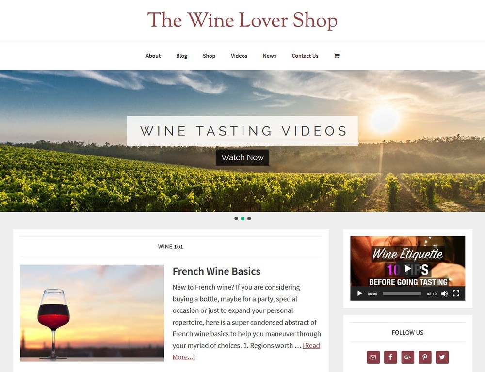 [NEW DESIGN] * WINE LOVER STORE * blog website business for sale AUTO CONTENT