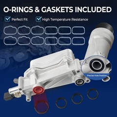926-959 Upgrade Aluminum Engine Oil Cooler Oil Filter Housing for 2011-2016 Jeep