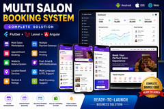 Multi Salon Booking Appointment Flutter App | Android + iOS | Laravel Backend
