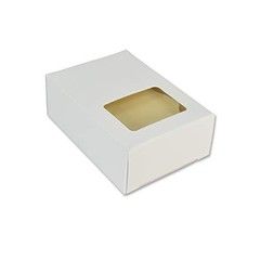 Rectangle Window Soap Boxes White 50 Pack Handmade Elegant Artisan Weddings