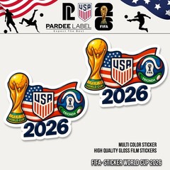 FIFA World Cup 2026 USA Sticker Pack – 6 pcs | High Quality Glos