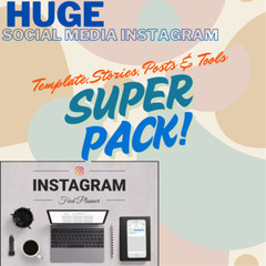 Social Media Instagram Templates & Tools Over 750 Items Fully Editable Easy Use