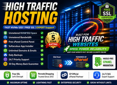High Traffic Hosting – ⚡Unlimited SSD | Host Unlimited Sites | Only $14.99/Year!