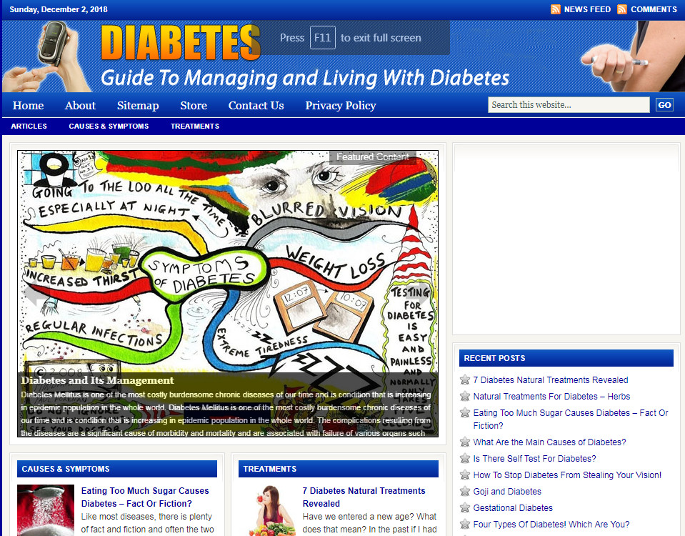 Exceptional Diabetes Store Website Free Installation + Free Hosting