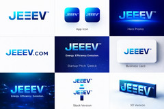 JEEEV.com • Premium 5 Letter .COM Domain Name + Brand Package + Website + Logo
