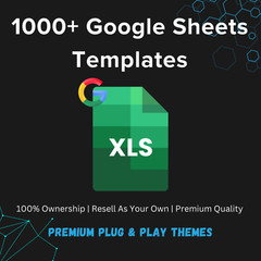 1000+ Google Sheets Templates – MRR, PLR, Templates, Excel Sheets