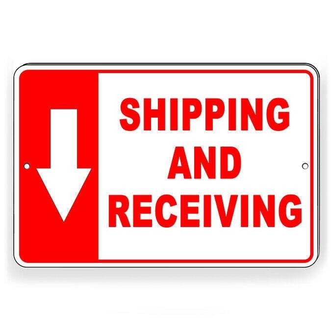 Shipping And Receiving Arrow Down Sign / Decal / Warehouse Delivery Si216 /