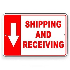 Shipping And Receiving Arrow Down Sign / Decal / Warehouse Delivery Si216 /