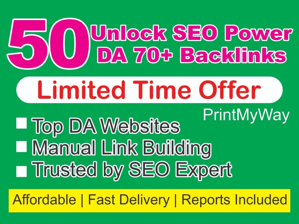 🚀 50 DA 70+ Backlink | High Authority SEO Links | Safe & Powerful Link Building