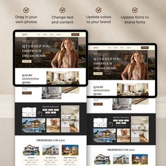 Real Estate Canva Website Template | Business Theme | Professional Design