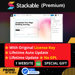 Stackable -Gutenber Blocks WordPress Plugin⭐with Original License Key⭐BONUS GIFT