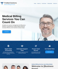 Medical Billing Service Business Website *SEE FULL DESCRIPTION*