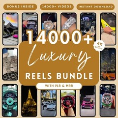 14,000+ Viral Luxury Lifestyle 4K Videos with MRR