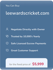 Premium Domain for Sale Leewardscricket.com