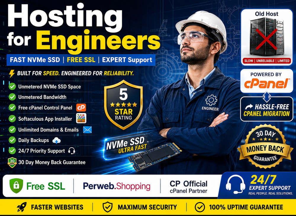 Hosting for Engineers – ⚙️Unlimited SSD + Free SSL + Fast Speed | Only $14.99/Yr