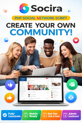 Socira – PHP Social Network Platform | Create Your Own Community | Mobile Ready