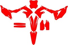 KAWASAKI KFX 450 2019 2020 2021 2022 2023 vector template a escala real 1:1