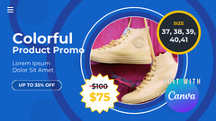 Horizontal Video Canva Template – Colorful Promo Video