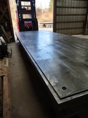 Heavy Duty Machined Steel Test Table. 8′ x24′ x2′ High.  Excellent condition.