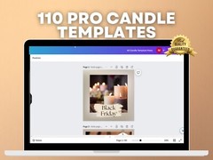 110 Candle Editable Templates for Social Media (Download)