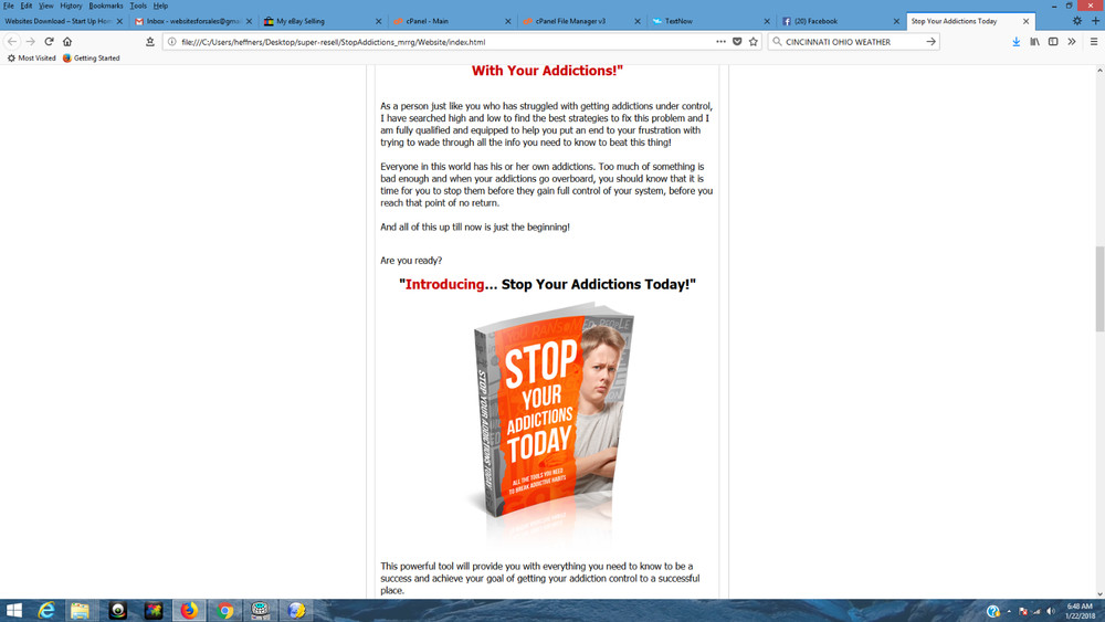 Stop Addictions Business For Sale w/ Software & Sales Website