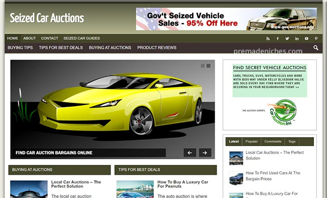 Turnkey Seized Car Auctions Website