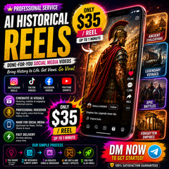AI Historical Reels Creation | Faceless History Videos for TikTok, Insta
