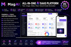 MagAI SaaS Laravel Platform | Text, Image, Video, Chat, Voice & Code Generator