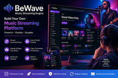 BeWave – Music Streaming & Sharing PHP Platform | Full Source Code | Super-Fast