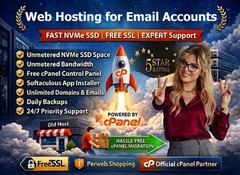 Web Hosting for Email Accounts – 📧 Fastest SSD + Free SSL + Support | $14.99/Yr