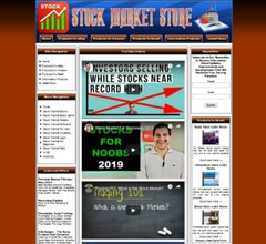 STOCK MARKET STORE BUSINESS WEBSITE FOR SALE. AMAZON STORE, GOOGLE ADSENSE.