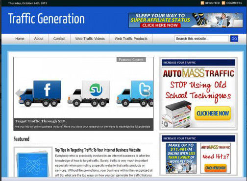 Turnkey Traffic Generation Niche Blog Website