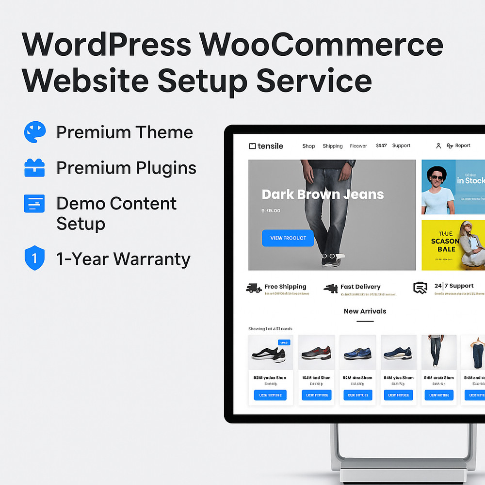WooCommerce WordPress Website Design + Premium Theme & Plugins