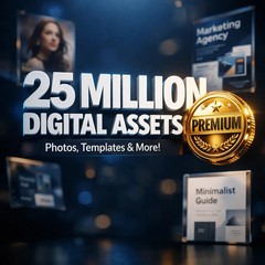 25 Million Digital Assets: Photos, Templates & More!