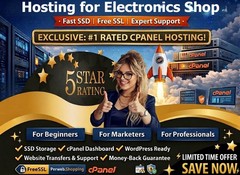 Hosting for Electronics Shop – ⚙️Unlimited SSD, Free SSL | Fast Load | $14.99/Yr
