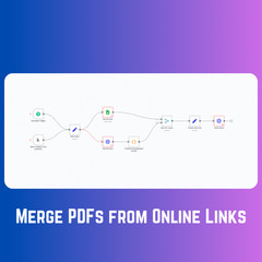 Merge PDFs from URLs AI Automation Workflows for n8n | JSON Templates