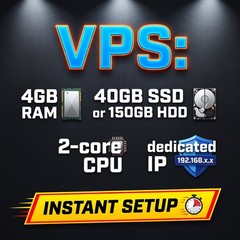 SSD VPS Server – Linux/Windows Hosting | High Speed Instant Setup | 1 Month Plan