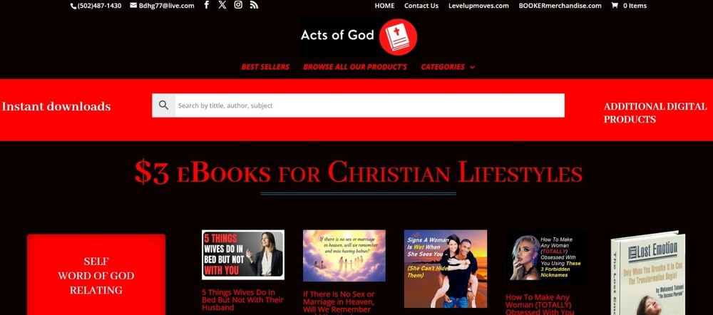 Christianity Bookstore Website For Sale (Spread the word of God)