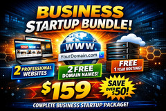 2, $45 Websites + 2 Domains + Hosting For Both Included! 🔥 *STARTUP BUNDLE*