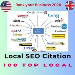 100 Citations USA UK business listing Optimize Google Place, Local SEO Service