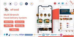 eFood v8.0 – Food Delivery App with Laravel Admin Panel + Delivery Man App