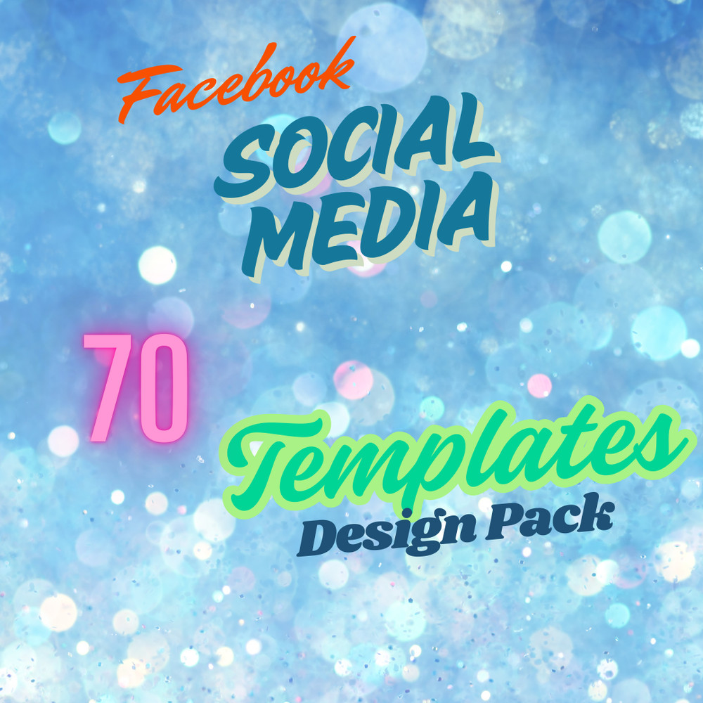 Facebook Social Media Post Templates Kit 70 eps, jpg Banners, Covers