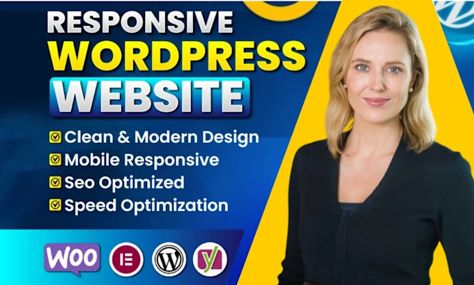 I will build responsive wordpress website design and website development