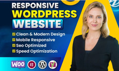 I will build responsive wordpress website design and website development